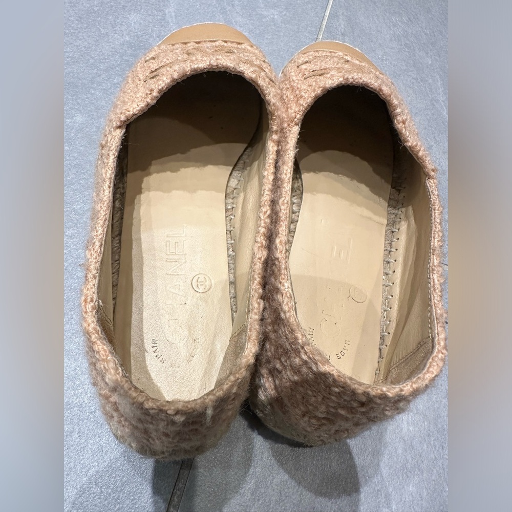 Chanel espadrille tweed/lambskin beige and brown - Picture 9 of 9